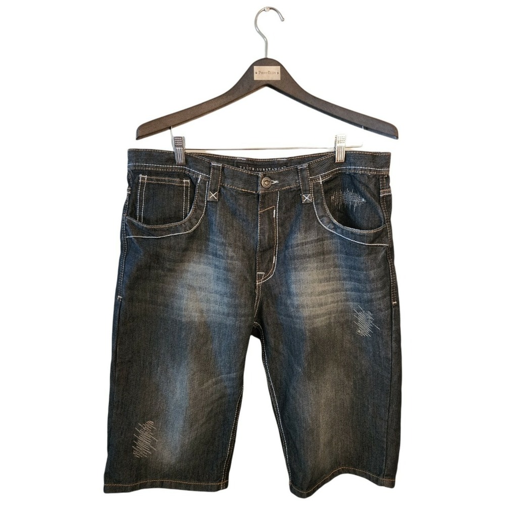 Truth‎ Substance Common Sense Blue Denim Men's Shorts Size 38 INSEAM 14 IN